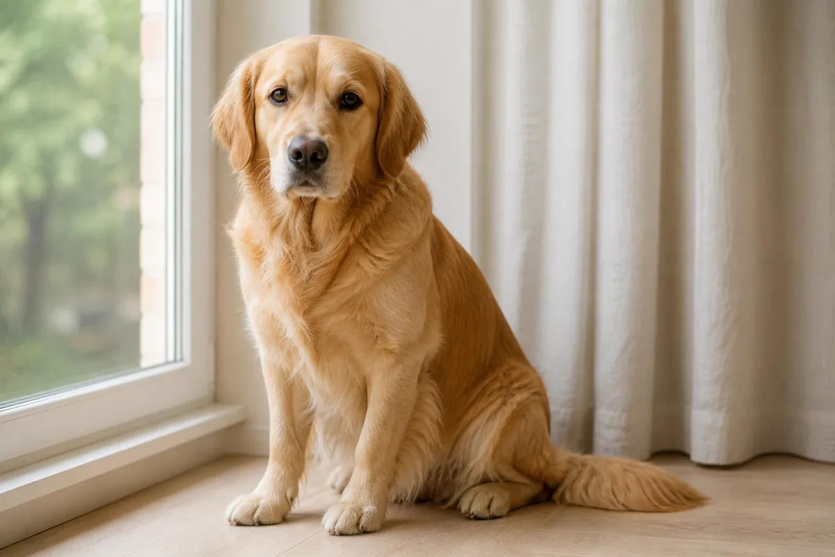 Occhi del cane osservati alla luce naturale senza procedure invasive